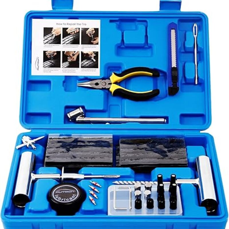 AUTOWN Tire Repair Kit - 68pcs Heavy Duty Tire Plug Kit,