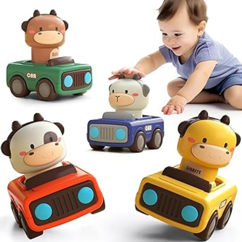 iPlay, iLearn Press to Go Car Toys for Toddlers 1-3, Baby