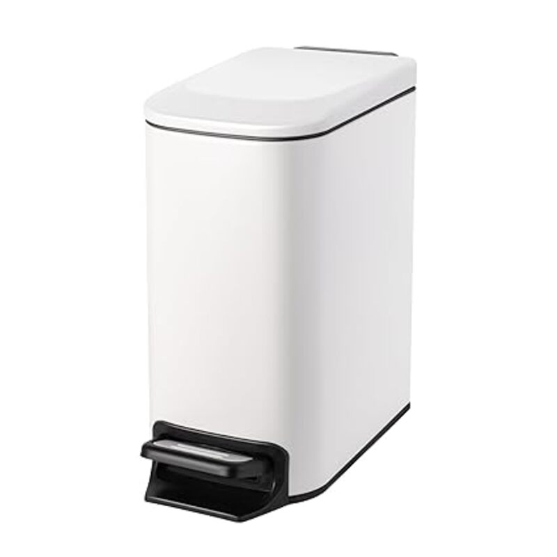 Cesun Small Bathroom Trash Can with Lid Soft Close, Step