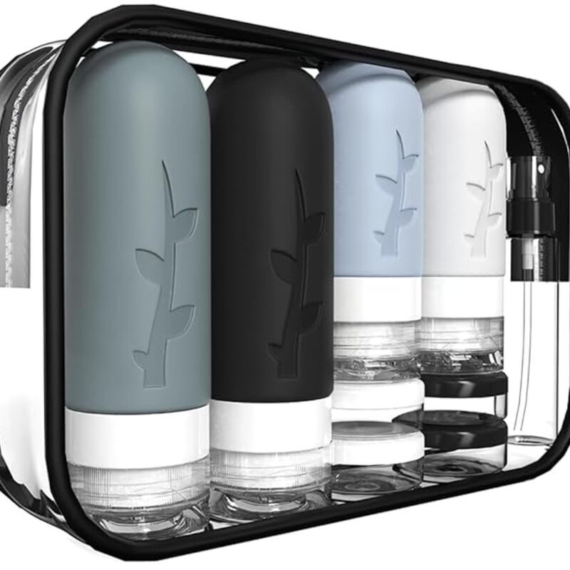 18pack Travel Bottles for Toiletries,TSA Approved Silicone
