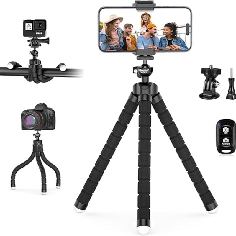 UBeesize Flexible Mini Phone Tripod, Portable and Adjustable