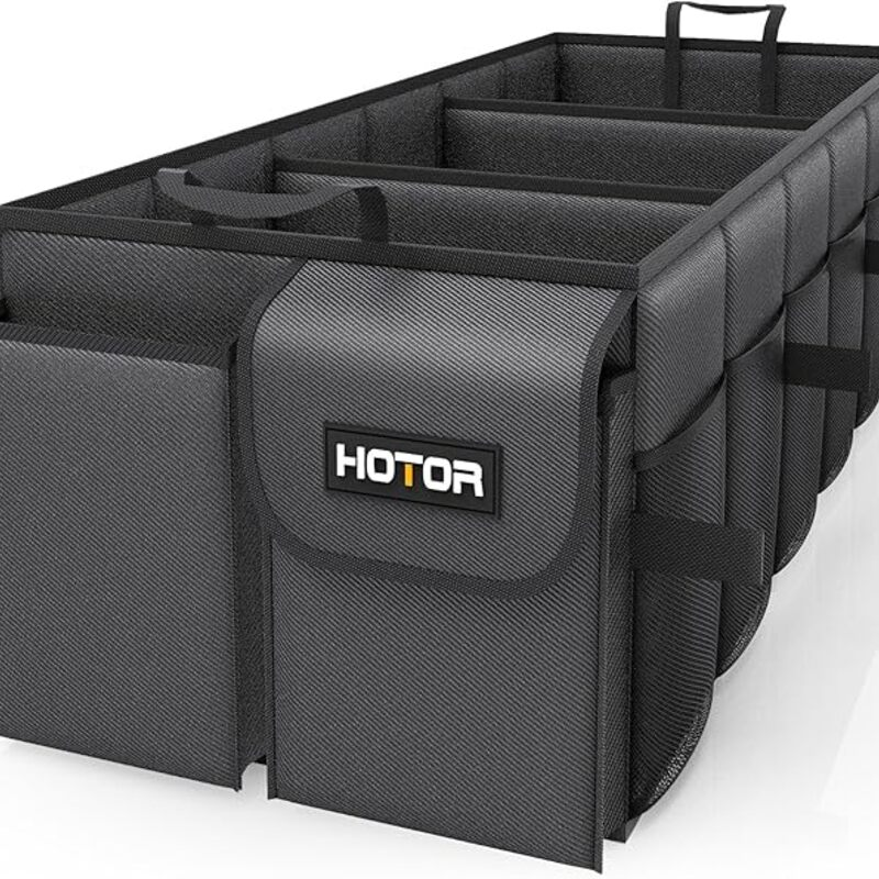 HOTOR Foldable Trunk Organizer - SUV & Sedan Compatible, 3