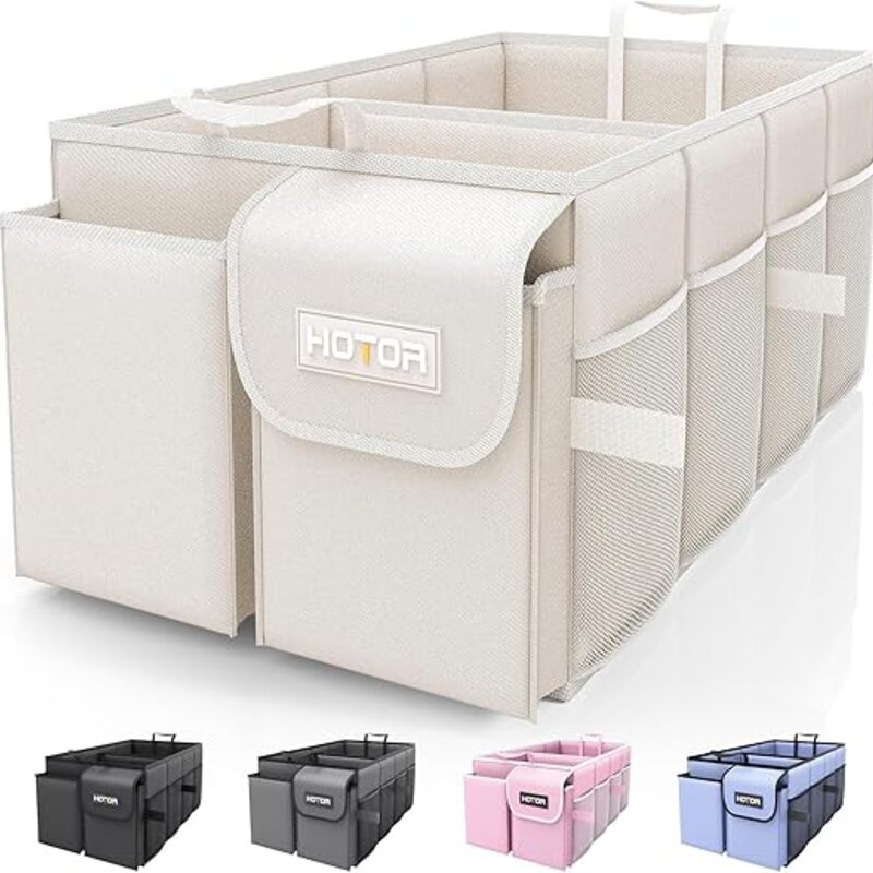 HOTOR Trunk Organizer - Foldable Car Storage for SUVs &