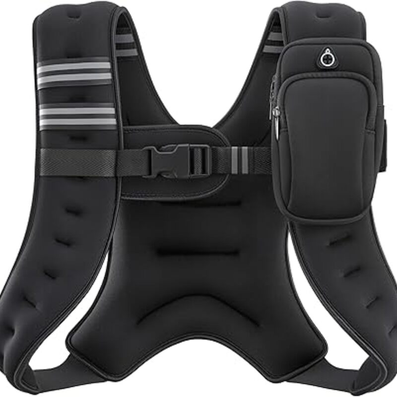 ZELUS Weighted Vest, 6lb/8lb/12lb/16lb/20lb/25lb/30lb Weight