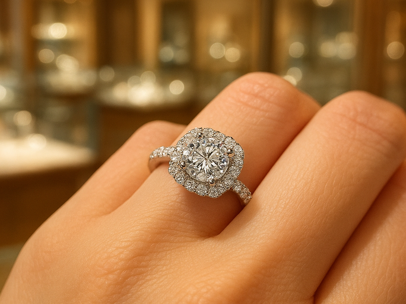 Pierścionek z brylantem